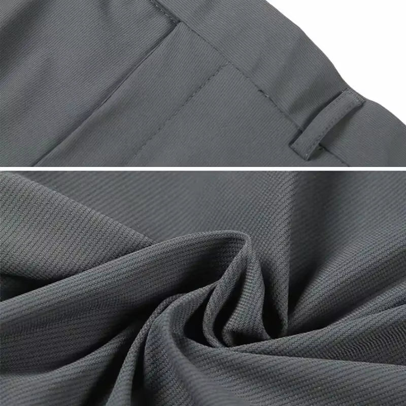 Men’s Slim Fit Dress Pants – Breathable Stretch Suit Trousers for Summer Casual & Streetwear