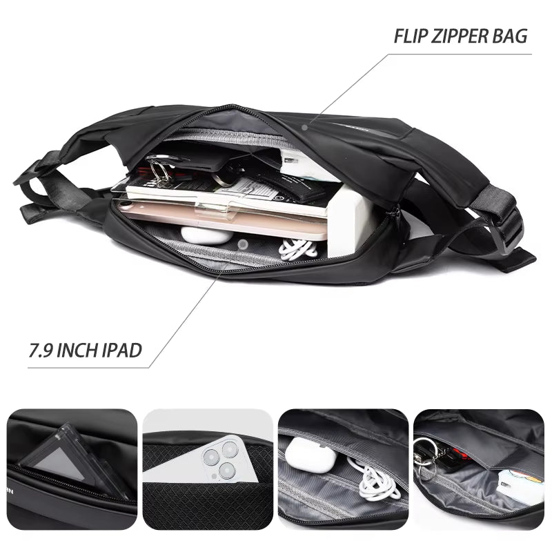 Premium Waterproof Crossbody Sling Bag – Fashionable Travel & Sport Shoulder Bag with Magnetic Buckle