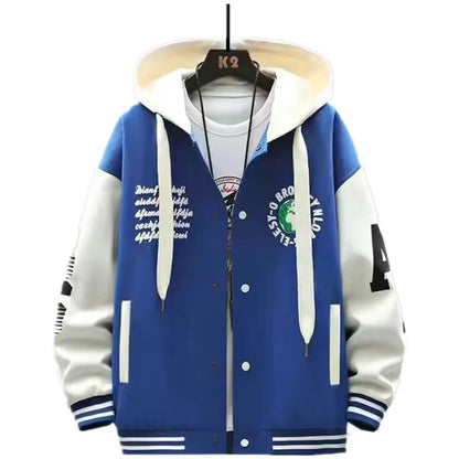 Unisex Hip Hop Baseball Bomber Jacket – Casual Slim Fit Streetwear Hoodie Coat for Men & Women