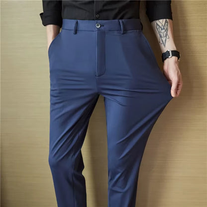 Men’s Slim Fit Dress Pants – Breathable Stretch Suit Trousers for Summer Casual & Streetwear