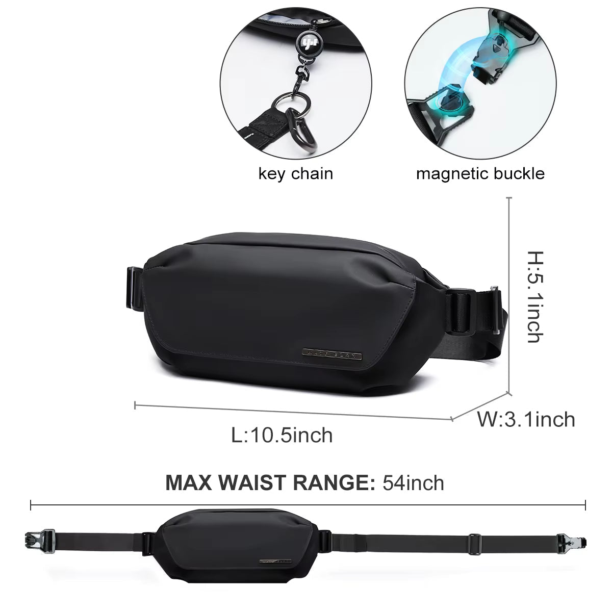 Premium Waterproof Crossbody Sling Bag – Fashionable Travel & Sport Shoulder Bag with Magnetic Buckle