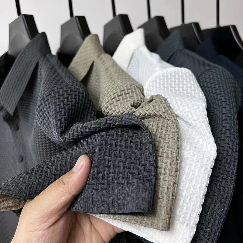 Men’s Short Sleeve Polo Shirt – Business Casual, Breathable Summer Top