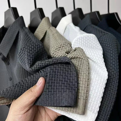 Men’s Short Sleeve Polo Shirt – Business Casual, Breathable Summer Top