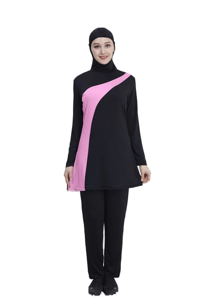 Islamic Women's Full Coverage Swimwear - Modest Burkini with Hijab for Beach and Pool Activities