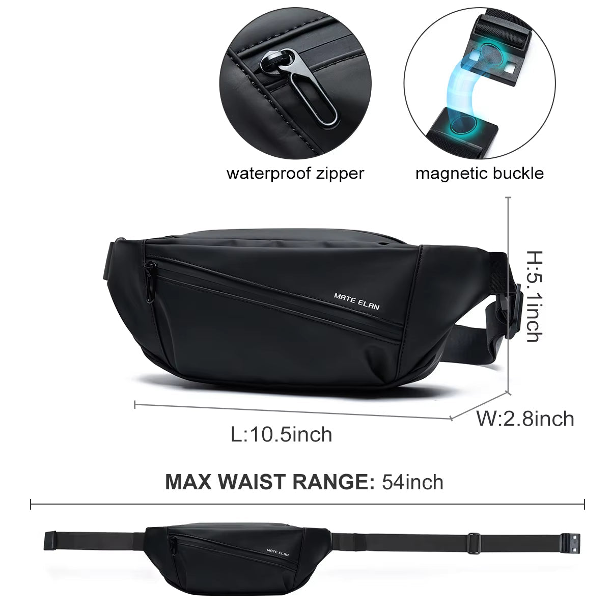 Premium Waterproof Crossbody Sling Bag – Fashionable Travel & Sport Shoulder Bag with Magnetic Buckle