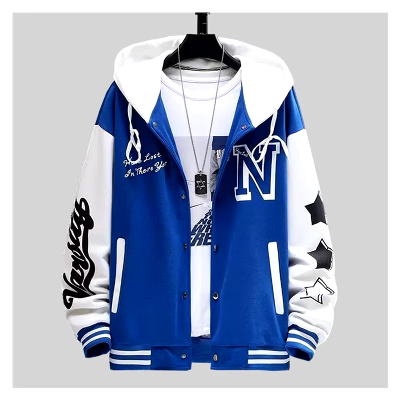 Unisex Hip Hop Baseball Bomber Jacket – Casual Slim Fit Streetwear Hoodie Coat for Men & Women
