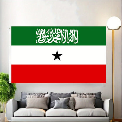 1pc Somaliland National Flag 90x150cm 3X5ft | Hanging National Flags with Brass Grommets for National Festival Decorations