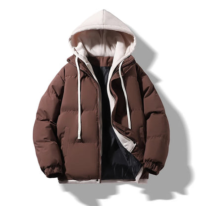 Jacket Warm Comfortable Padded Thickened Down Jacket Outwear Men Waterproof Hooded Casual Parkas Autumn Winter Cotton Parkas