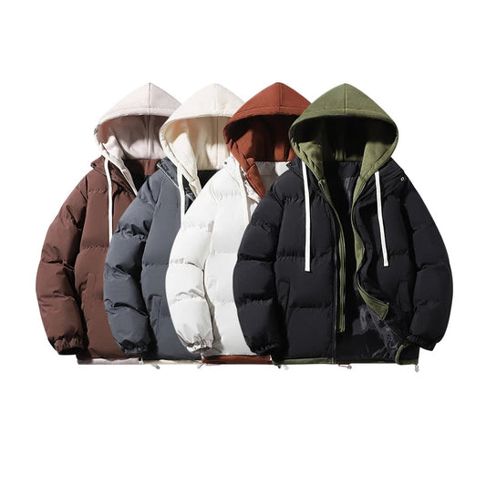 Jacket Warm Comfortable Padded Thickened Down Jacket Outwear Men Waterproof Hooded Casual Parkas Autumn Winter Cotton Parkas