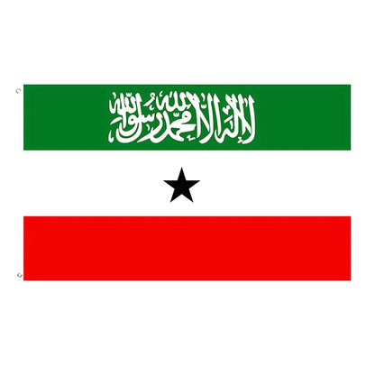 1pc Somaliland National Flag 90x150cm 3X5ft | Hanging National Flags with Brass Grommets for National Festival Decorations