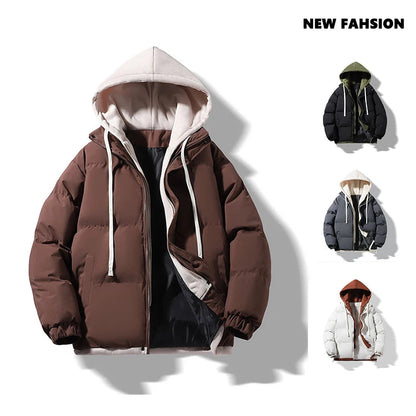Jacket Warm Comfortable Padded Thickened Down Jacket Outwear Men Waterproof Hooded Casual Parkas Autumn Winter Cotton Parkas