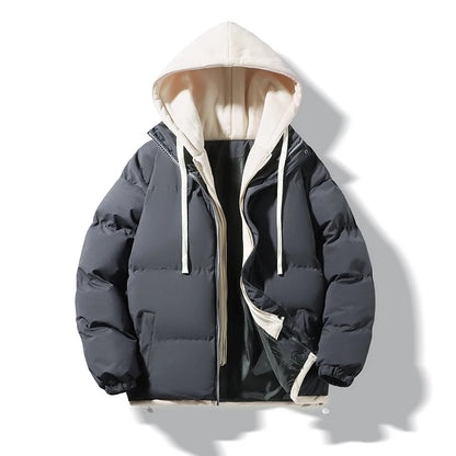 Jacket Warm Comfortable Padded Thickened Down Jacket Outwear Men Waterproof Hooded Casual Parkas Autumn Winter Cotton Parkas
