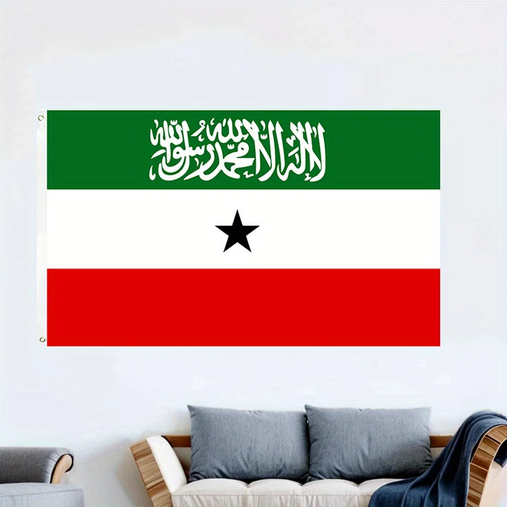 1pc Somaliland National Flag 90x150cm 3X5ft | Hanging National Flags with Brass Grommets for National Festival Decorations