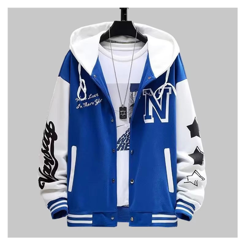 Unisex Hip Hop Baseball Bomber Jacket – Casual Slim Fit Streetwear Hoodie Coat for Men & Women