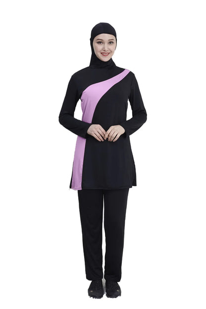 Islamic Women's Full Coverage Swimwear - Modest Burkini with Hijab for Beach and Pool Activities