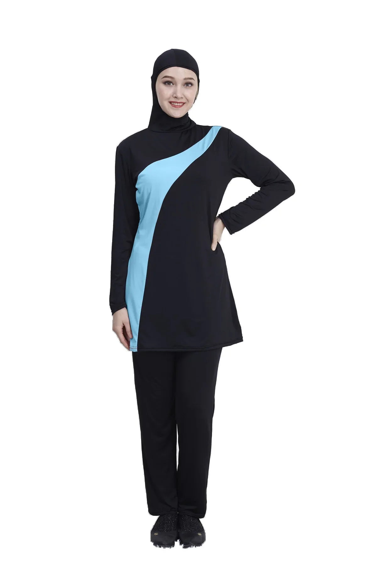Islamic Women's Full Coverage Swimwear - Modest Burkini with Hijab for Beach and Pool Activities
