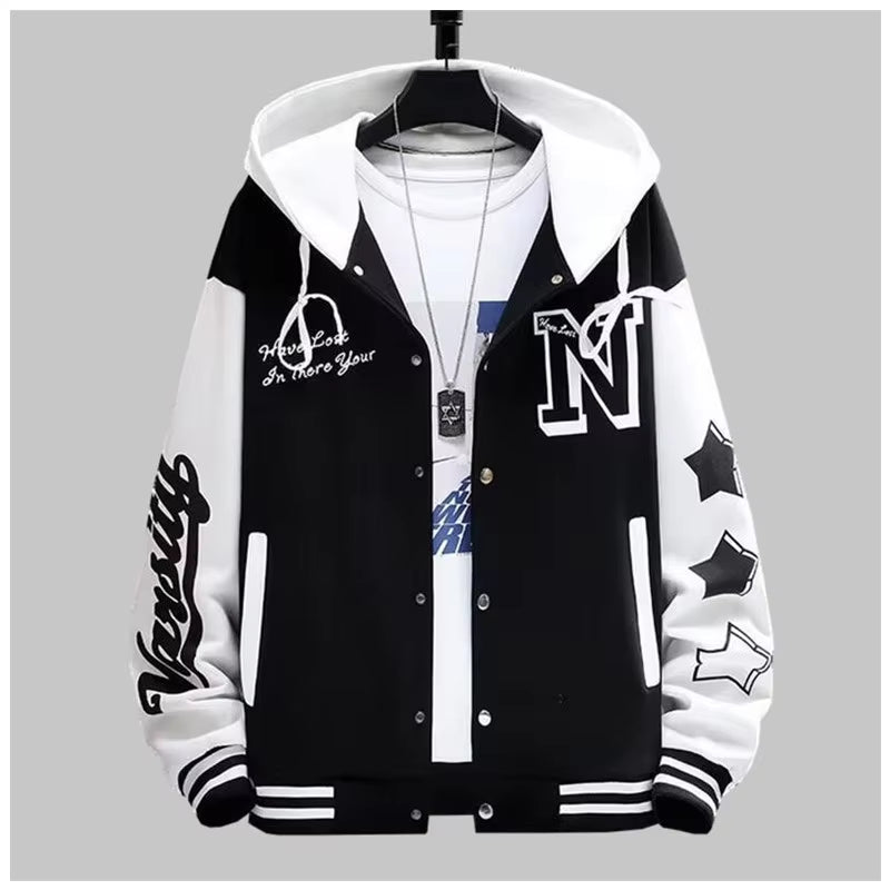 Unisex Hip Hop Baseball Bomber Jacket – Casual Slim Fit Streetwear Hoodie Coat for Men & Women